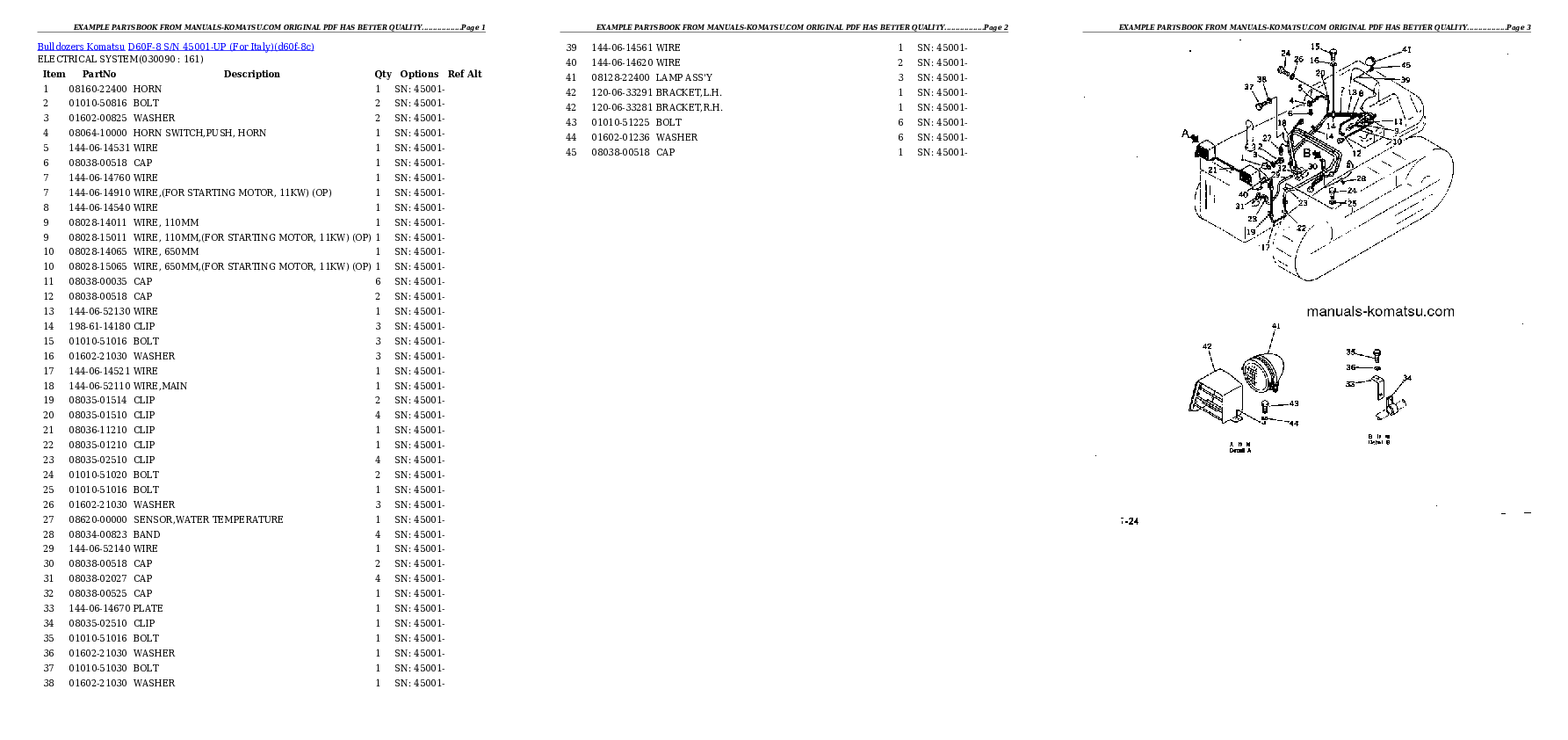 Protected: D60F-8 S/N 45001-UP (For Italy) Partsbook