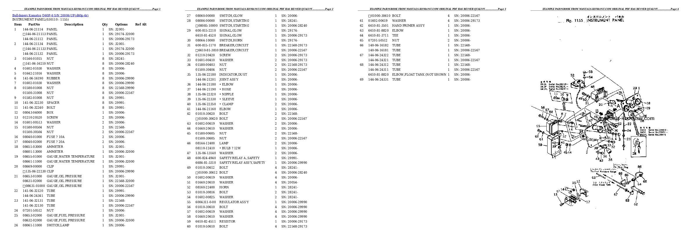 Protected: D60P-6 S/N 20006-UP Partsbook