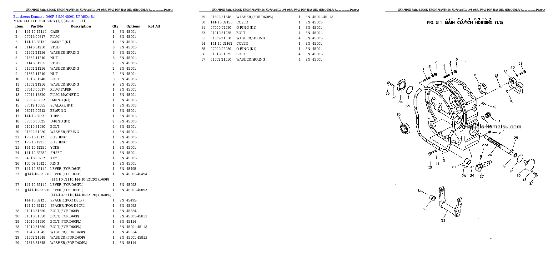 Protected: D60P-8 S/N 45001-UP Partsbook