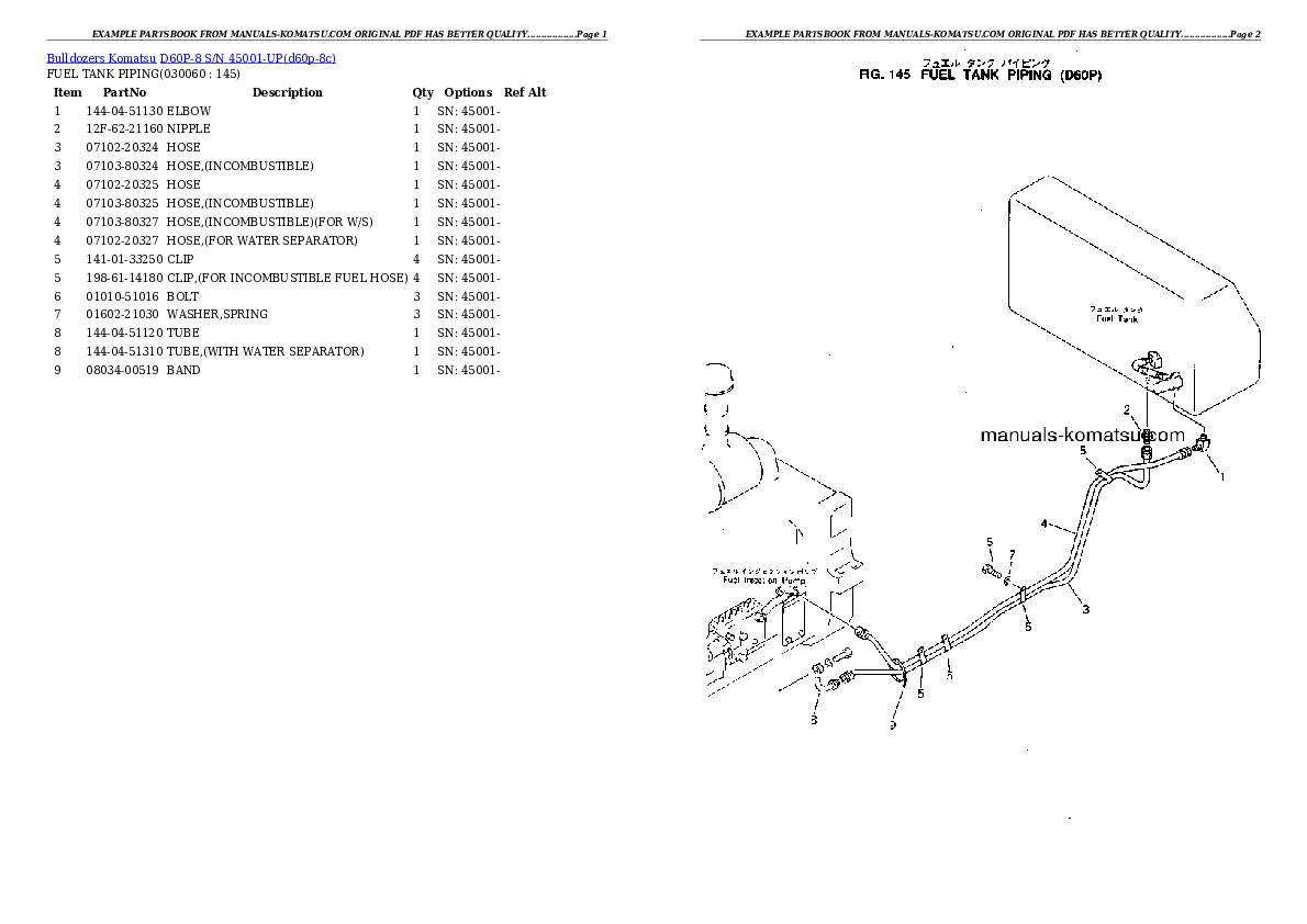Protected: D60P-8 S/N 45001-UP Partsbook