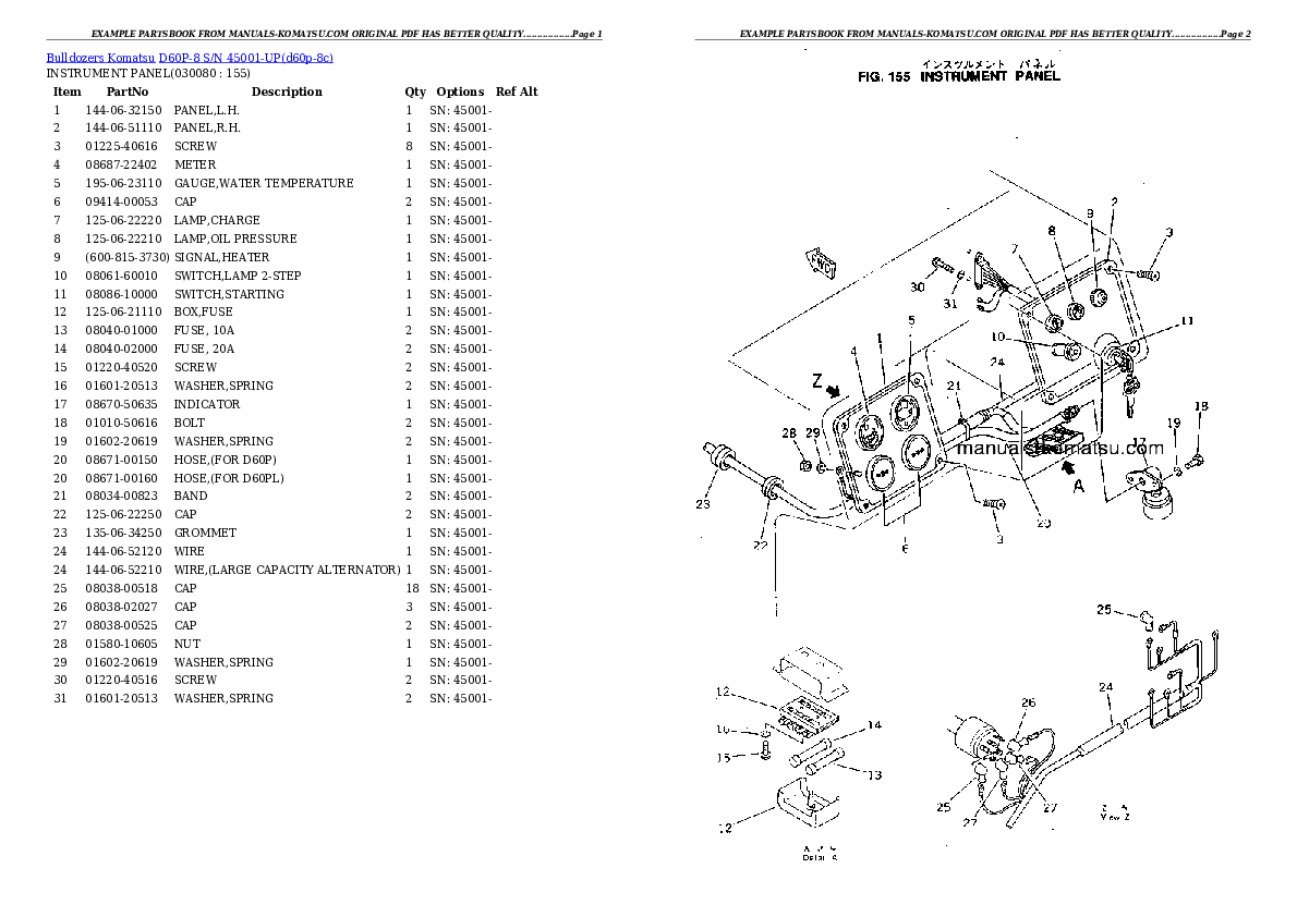 Protected: D60P-8 S/N 45001-UP Partsbook