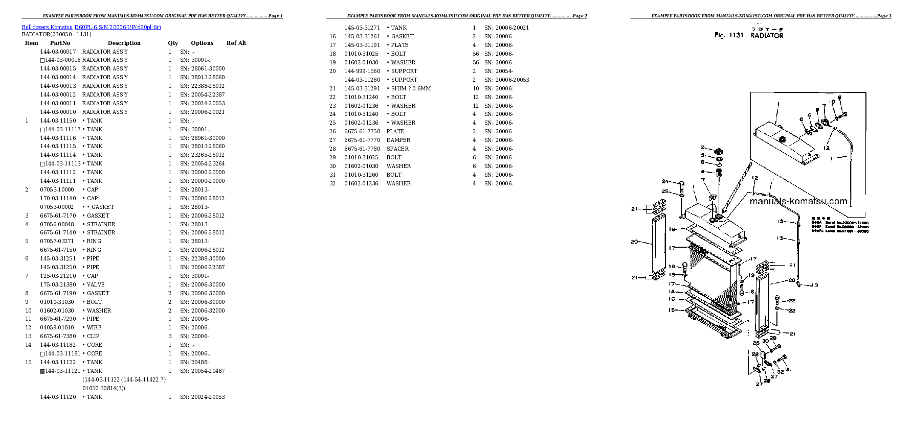 Protected: D60PL-6 S/N 20006-UP Partsbook