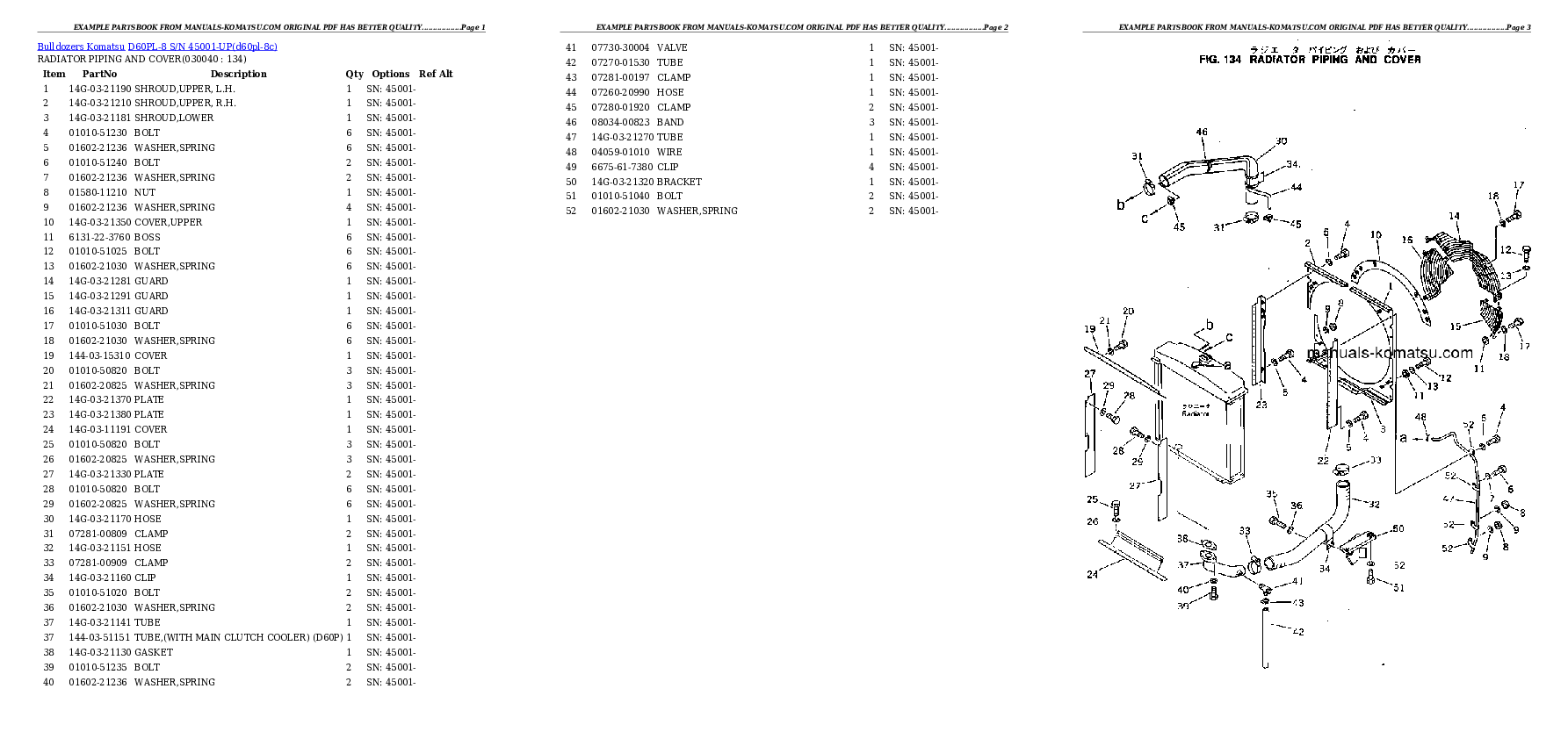 Protected: D60PL-8 S/N 45001-UP Partsbook