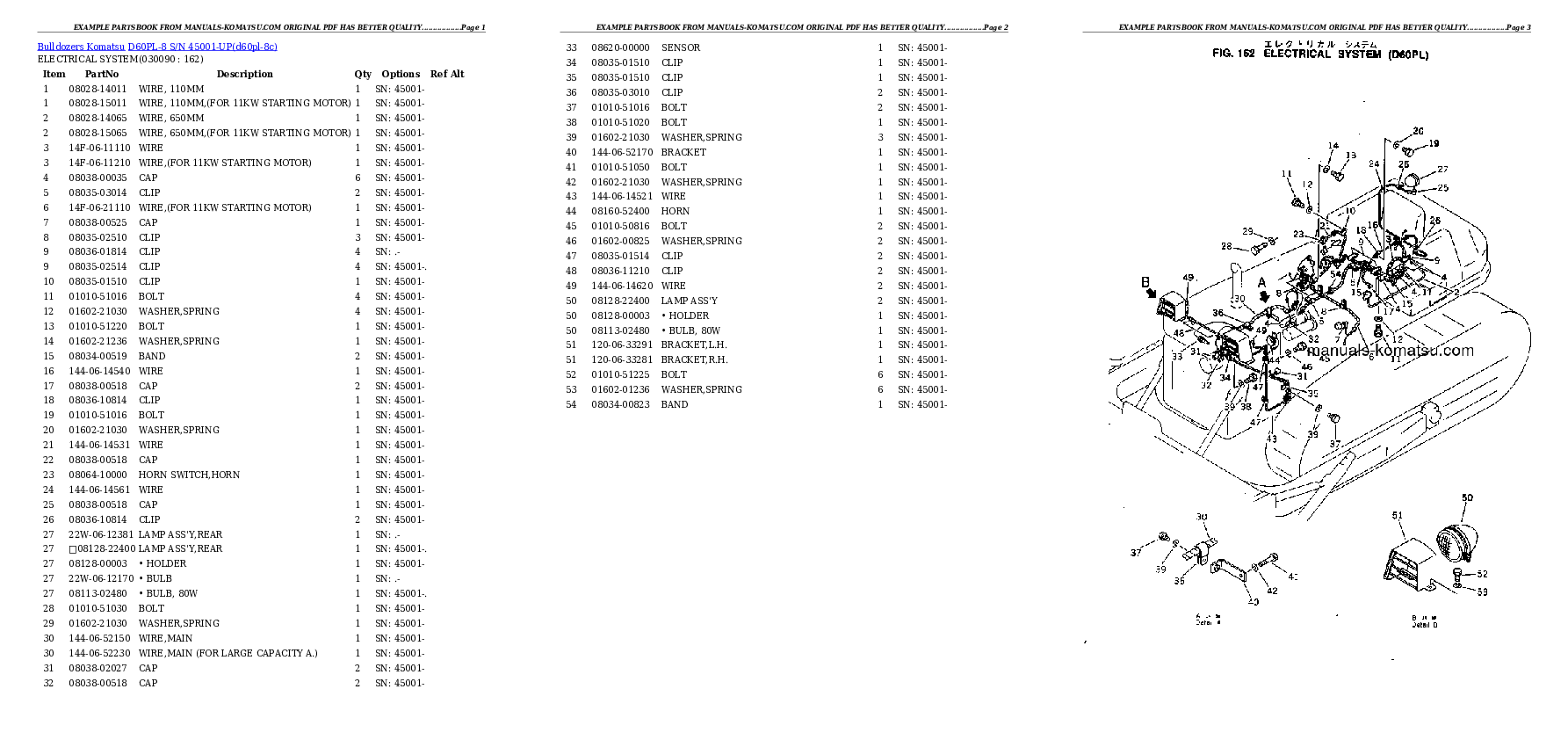 Protected: D60PL-8 S/N 45001-UP Partsbook