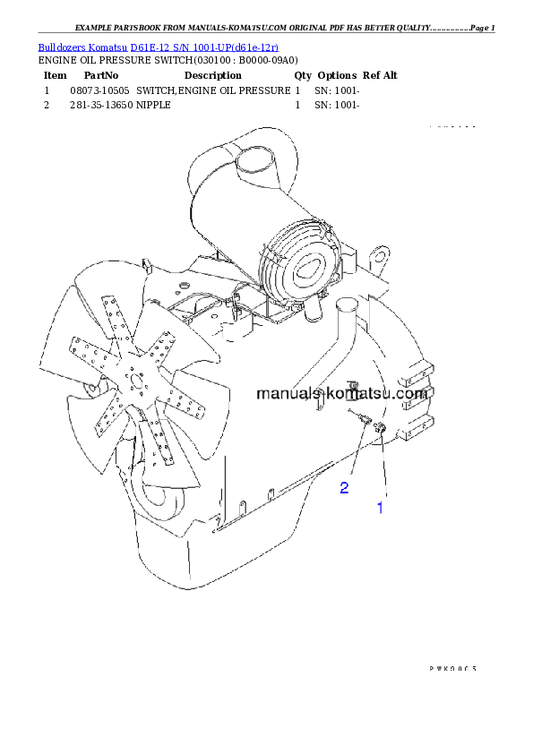 Protected: D61E-12 S/N 1001-UP (Overseas Version) Partsbook