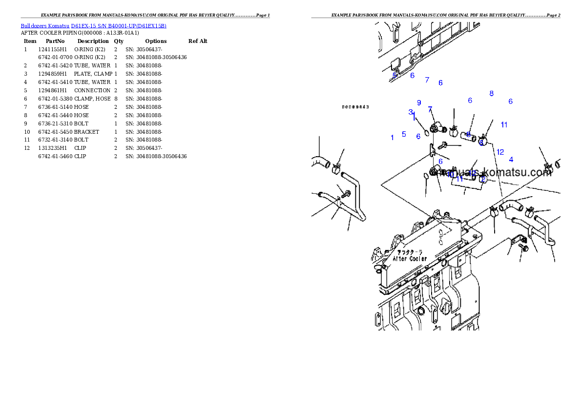 Protected: D61EX-15 S/N B40001-UP Partsbook