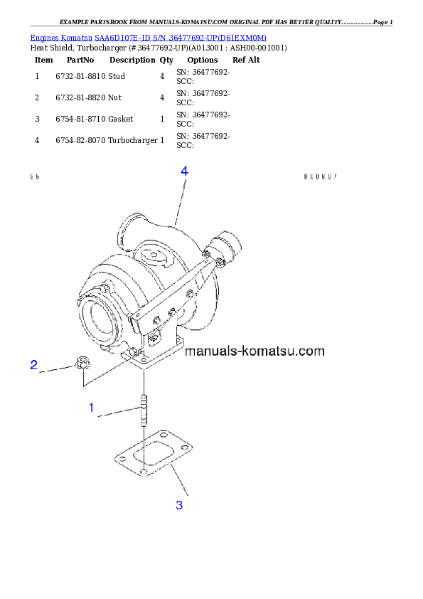 Protected: SAA6D107E-1D S/N 36477692-UP Partsbook