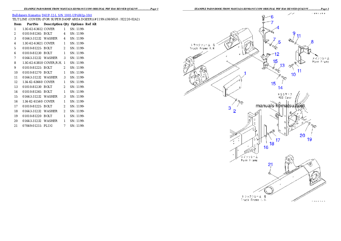 Protected: D61P-12-L S/N 1001-UP Partsbook