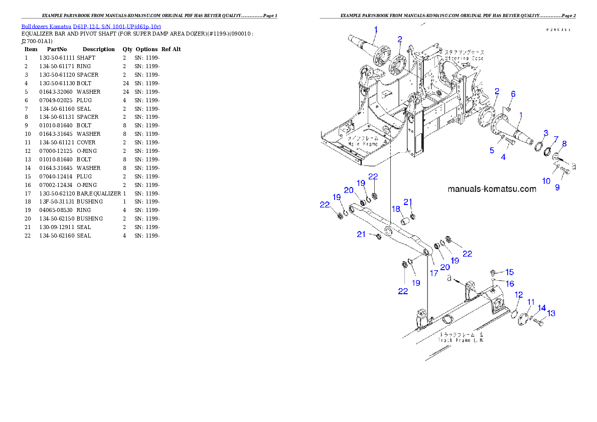 Protected: D61P-12-L S/N 1001-UP Partsbook