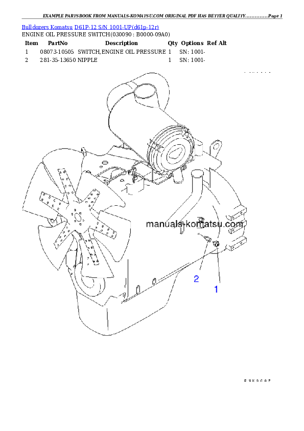 Protected: D61P-12 S/N 1001-UP Partsbook