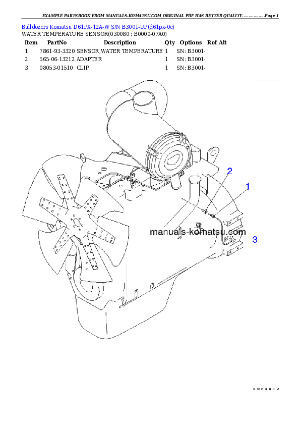 Protected: D61PX-12A-W S/N B3001-UP Partsbook