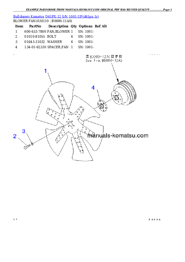 Protected: D61PX-12 S/N 1001-UP Partsbook