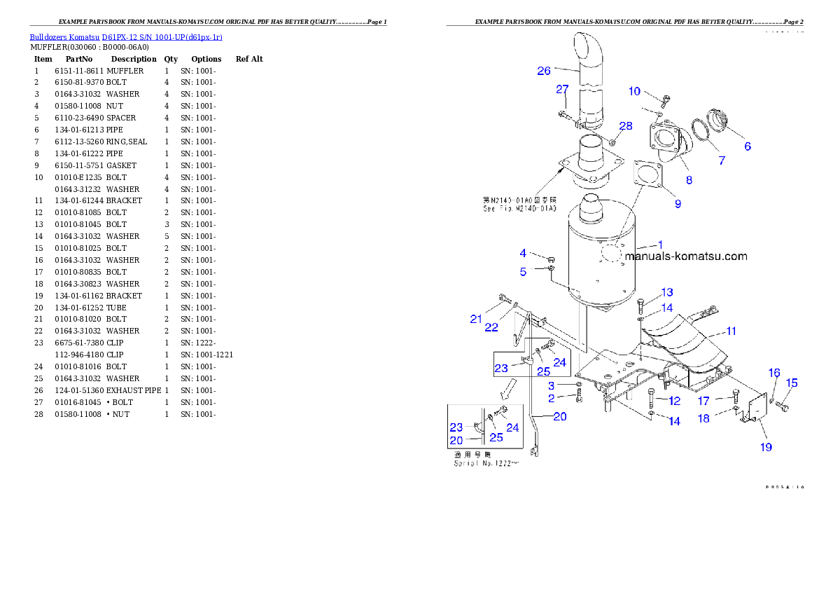 Protected: D61PX-12 S/N 1001-UP Partsbook