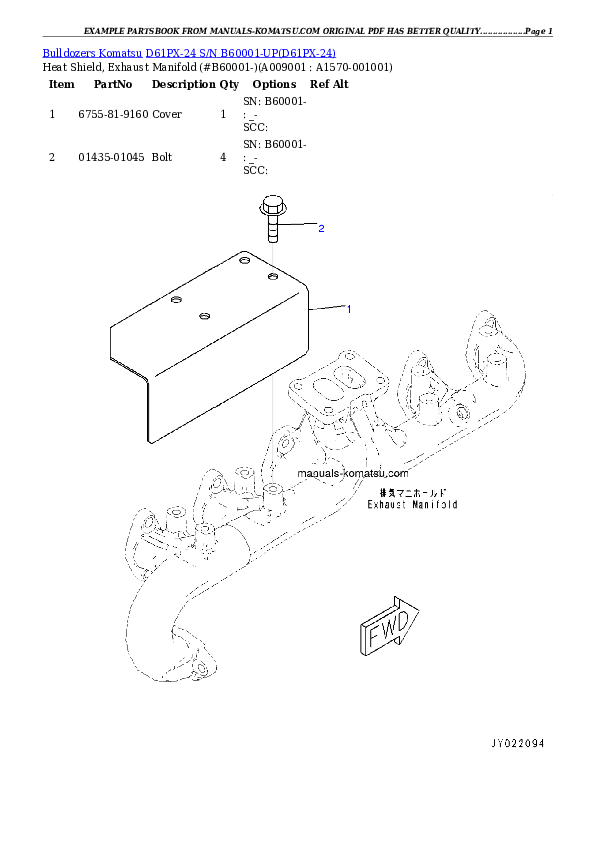 Protected: D61PX-24 S/N B60001-UP Partsbook
