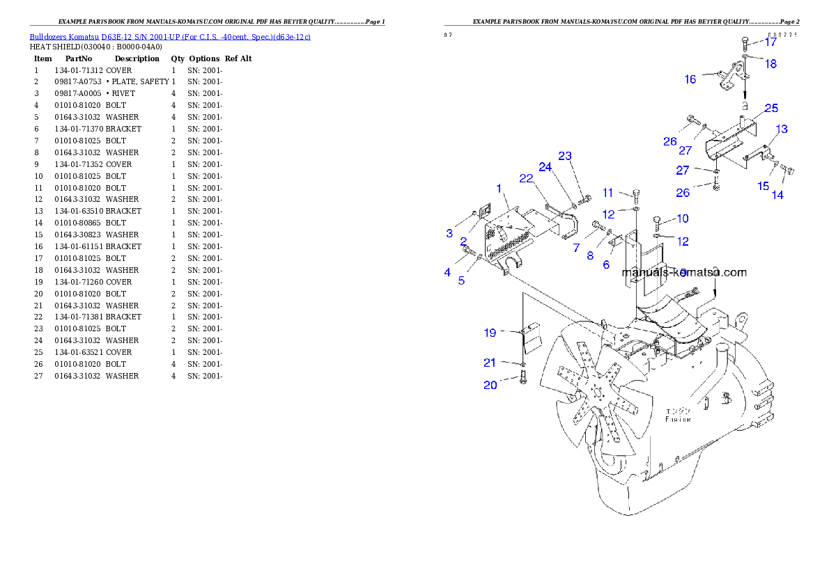 Protected: D63E-12 S/N 2001-UP (For C.I.S. -40cent. Spec.) Partsbook