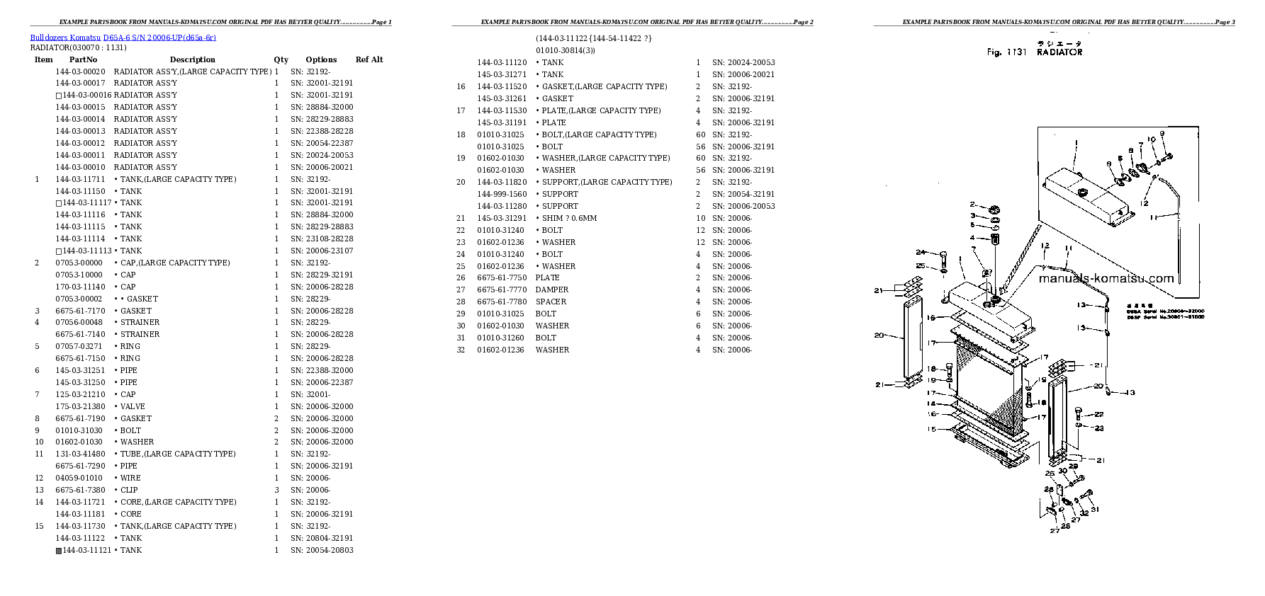 Protected: D65A-6 S/N 20006-UP Partsbook