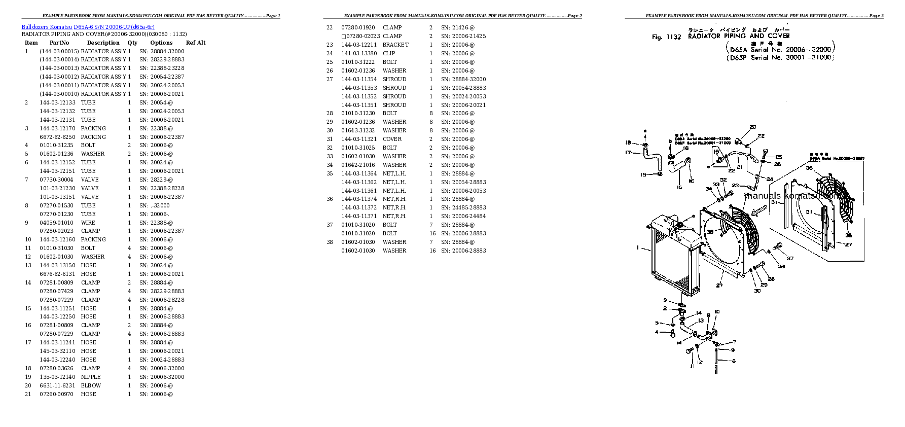Protected: D65A-6 S/N 20006-UP Partsbook