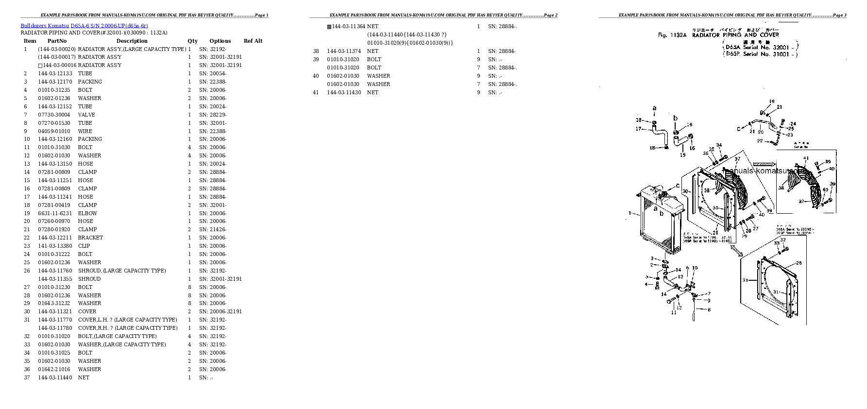 Protected: D65A-6 S/N 20006-UP Partsbook