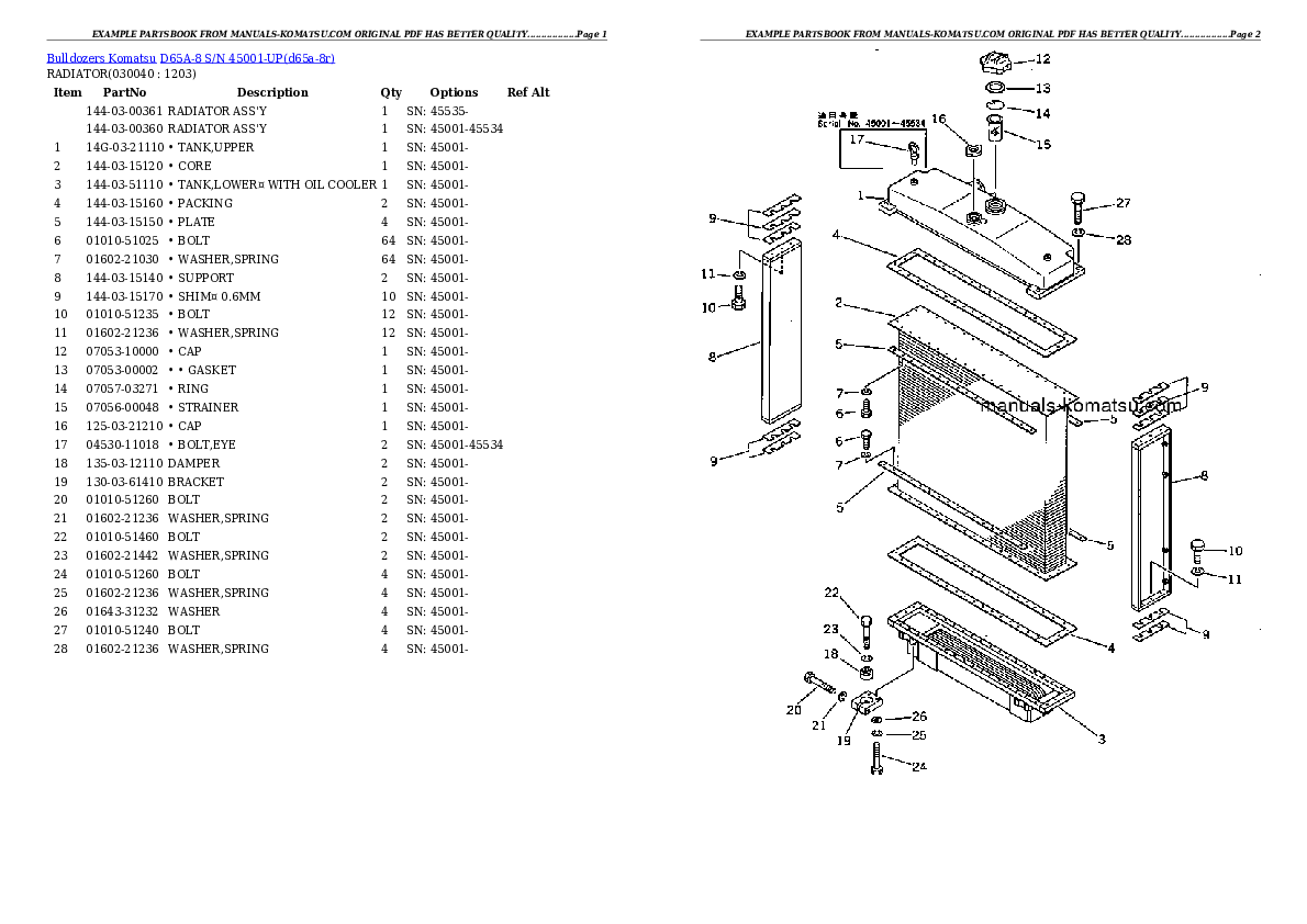 Protected: D65A-8 S/N 45001-UP Partsbook