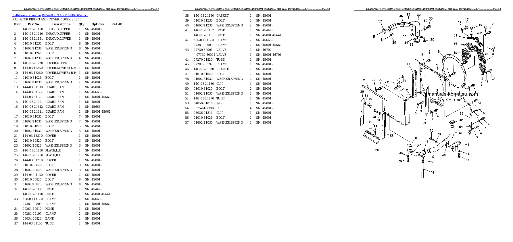 Protected: D65A-8 S/N 45001-UP Partsbook