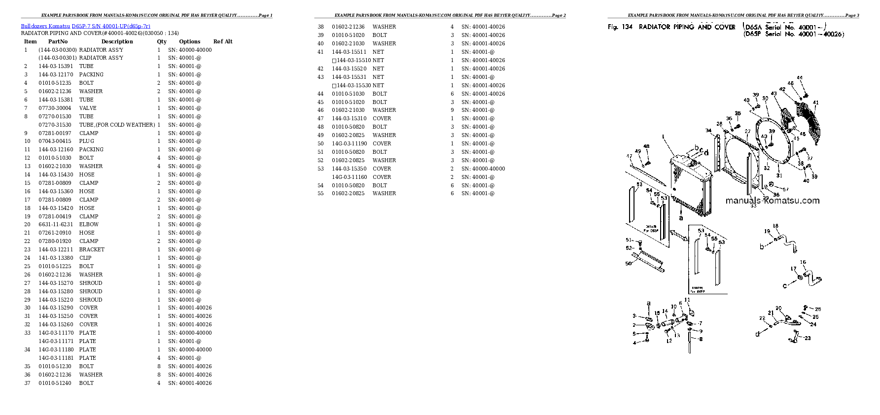 Protected: D65P-7 S/N 40001-UP Partsbook