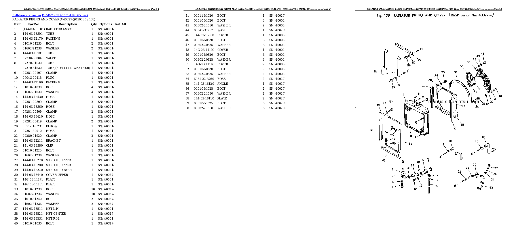 Protected: D65P-7 S/N 40001-UP Partsbook
