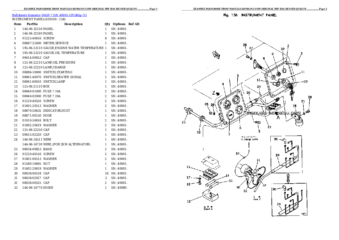 Protected: D65P-7 S/N 40001-UP Partsbook
