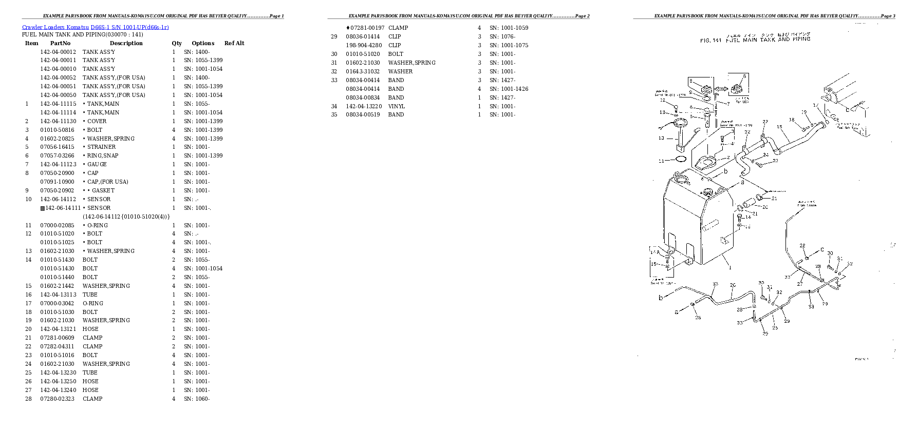 Protected: D66S-1 S/N 1001-UP Partsbook