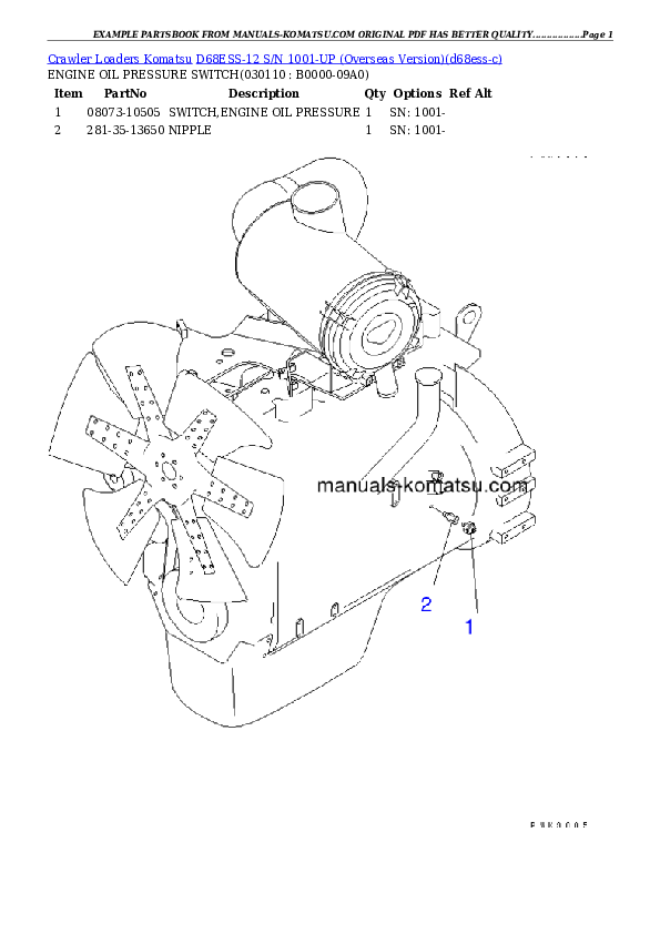 Protected: D68ESS-12 S/N 1001-UP (Overseas Version) Partsbook