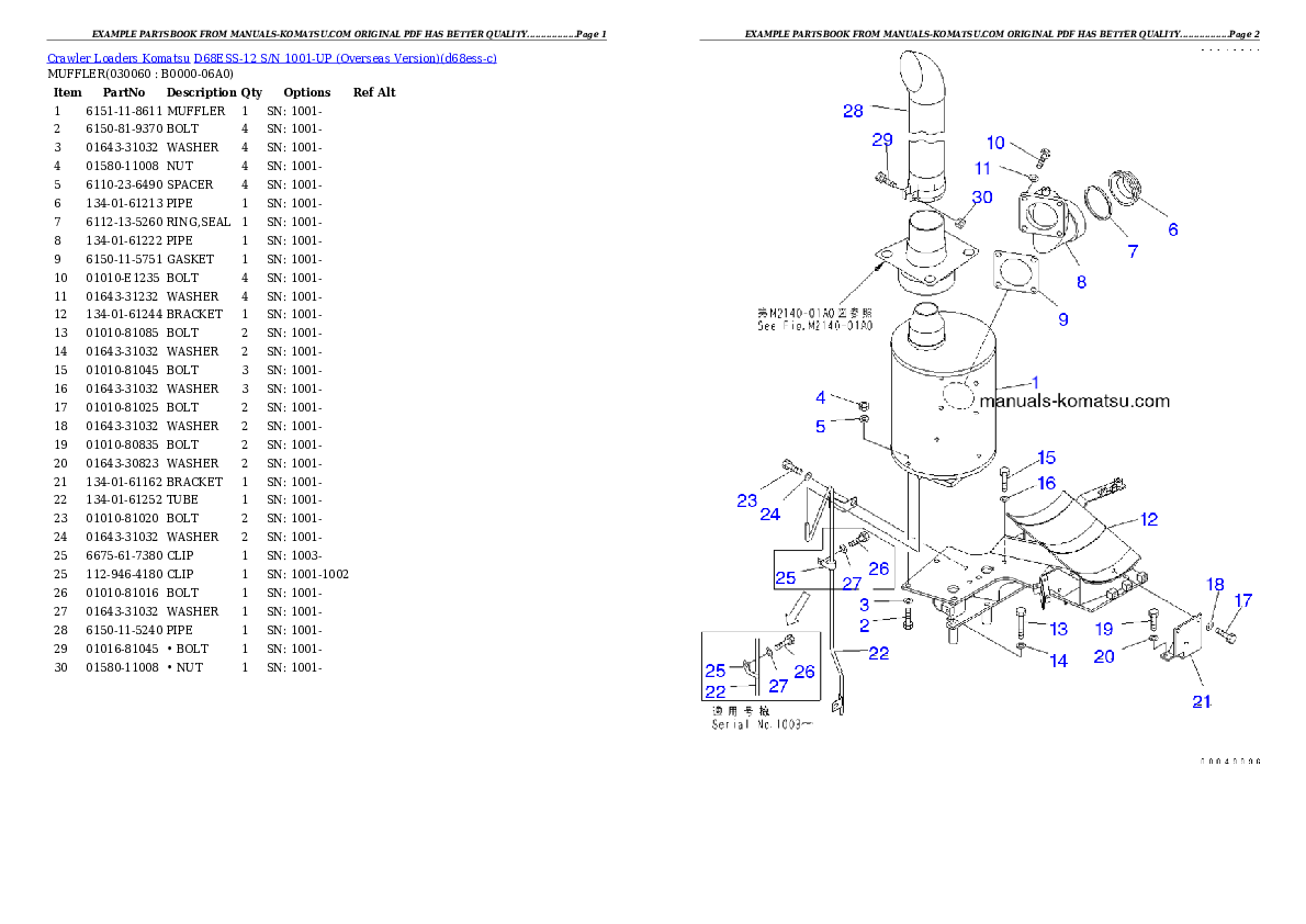 Protected: D68ESS-12 S/N 1001-UP (Overseas Version) Partsbook