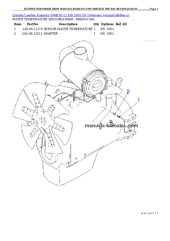 Protected: D68ESS-12 S/N 1001-UP (Overseas Version) Partsbook