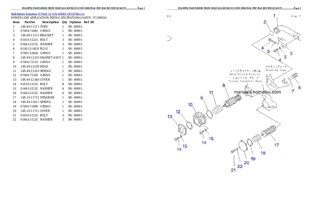 Protected: D70LE-12 S/N 60001-UP Partsbook