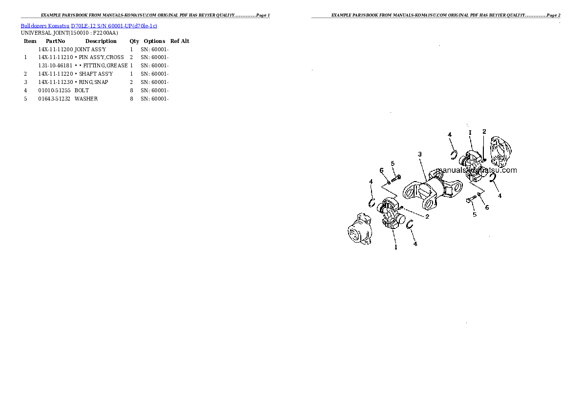 Protected: D70LE-12 S/N 60001-UP Partsbook