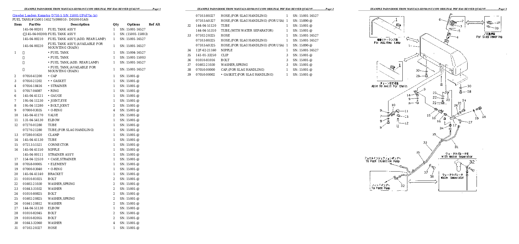 Protected: D75S-5 S/N 15001-UP Partsbook