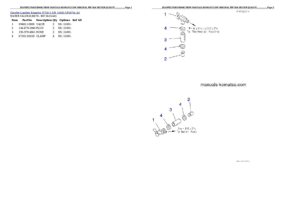 Protected: D75S-5 S/N 15001-UP Partsbook