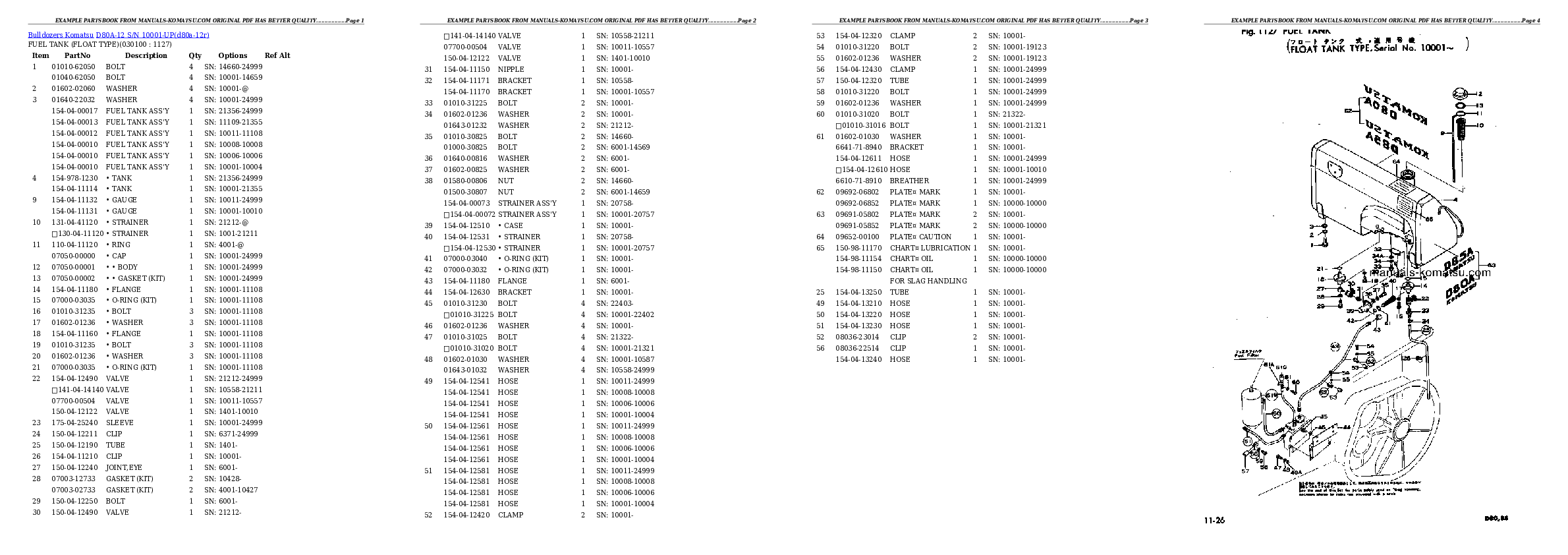 Protected: D80A-12 S/N 10001-UP Partsbook