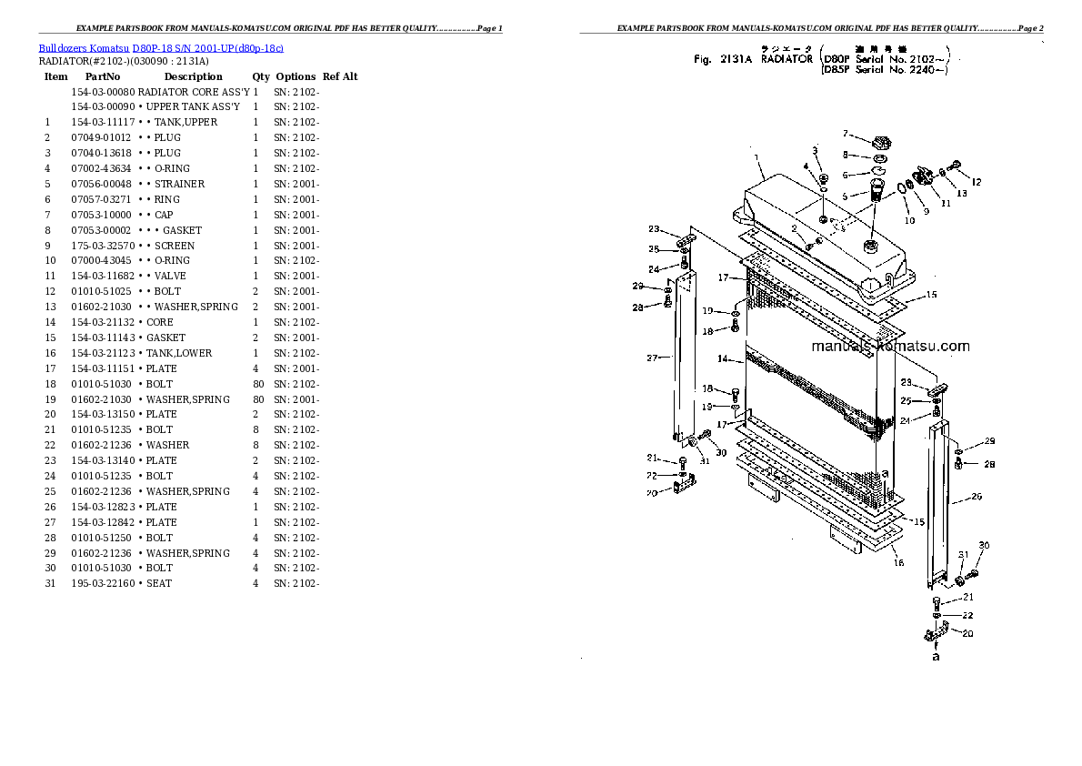 Protected: D80P-18 S/N 2001-UP Partsbook