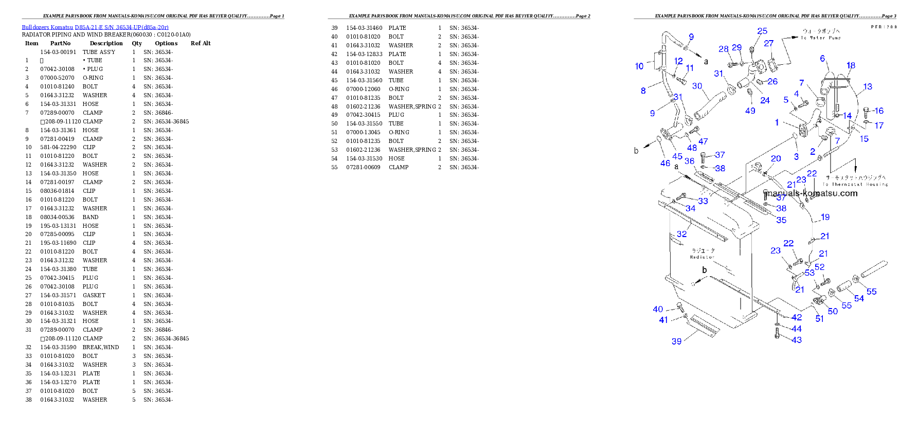 Protected: D85A-21-E S/N 36534-UP Partsbook