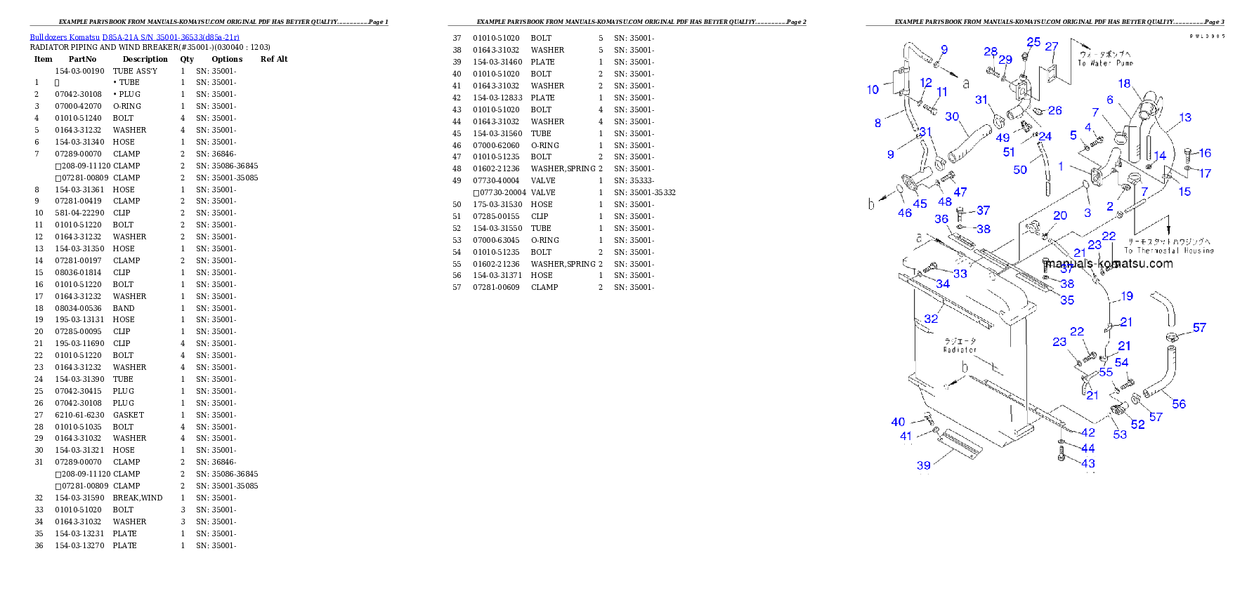 Protected: D85A-21A S/N 35001-36533 Partsbook