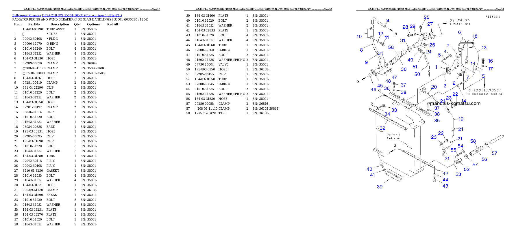 Protected: D85A-21B S/N 35001-36536 (Custom Spec.) Partsbook