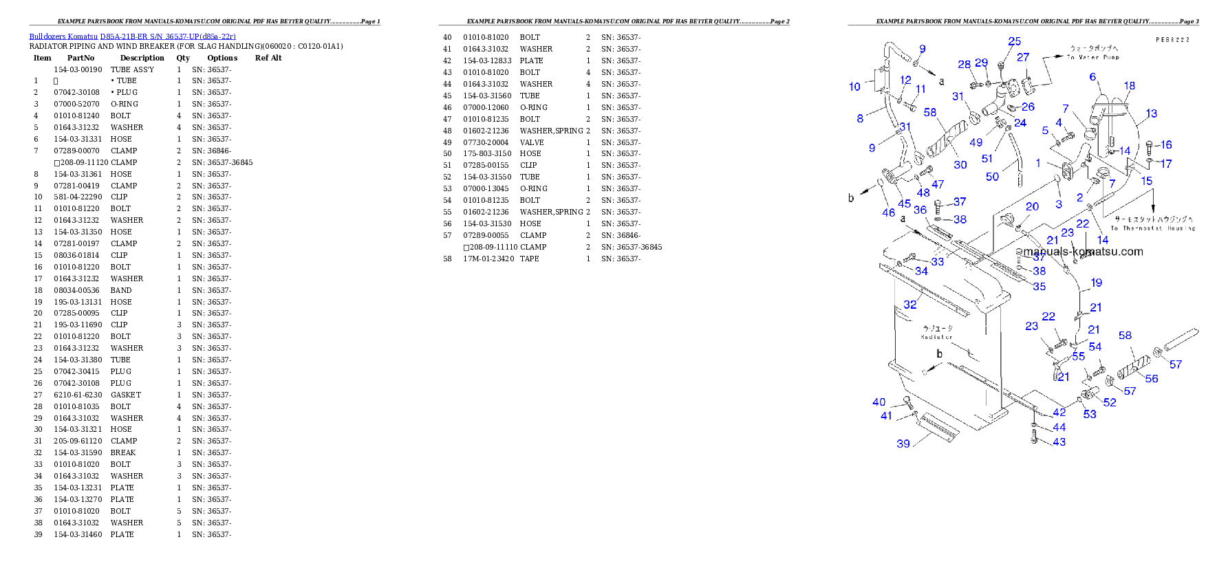 Protected: D85A-21B-ER S/N 36537-UP Partsbook