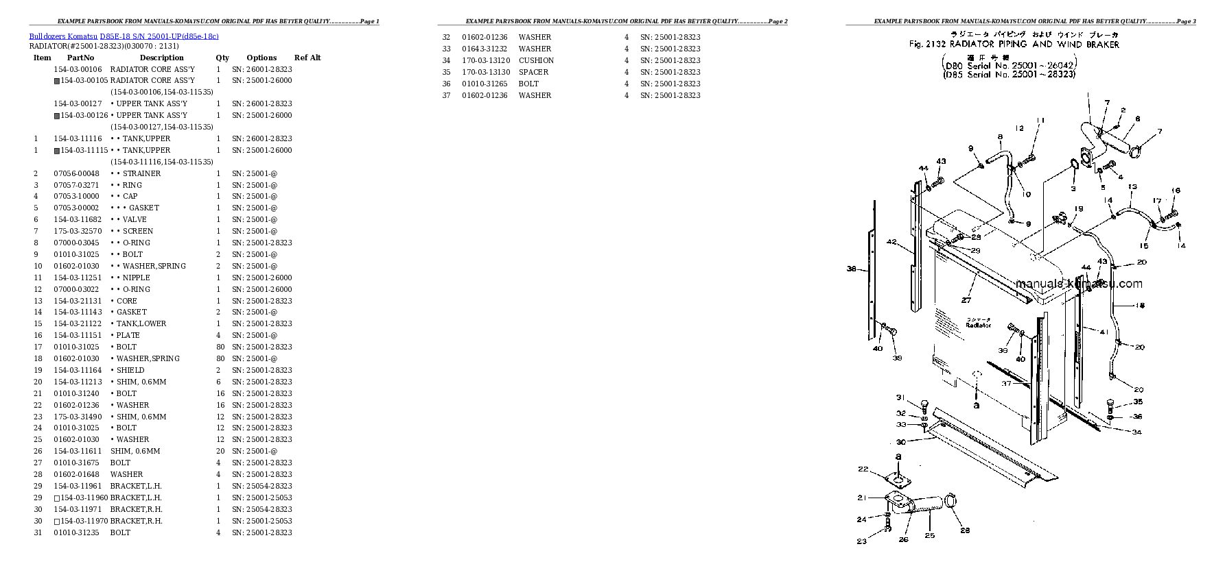 Protected: D85E-18 S/N 25001-UP Partsbook