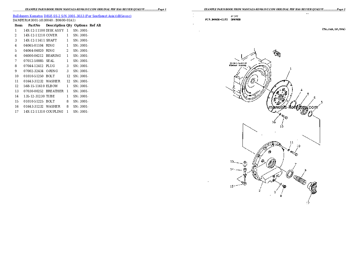 Protected: D85E-SS-2 S/N 3001-3033 (For Southeast Asia) Partsbook
