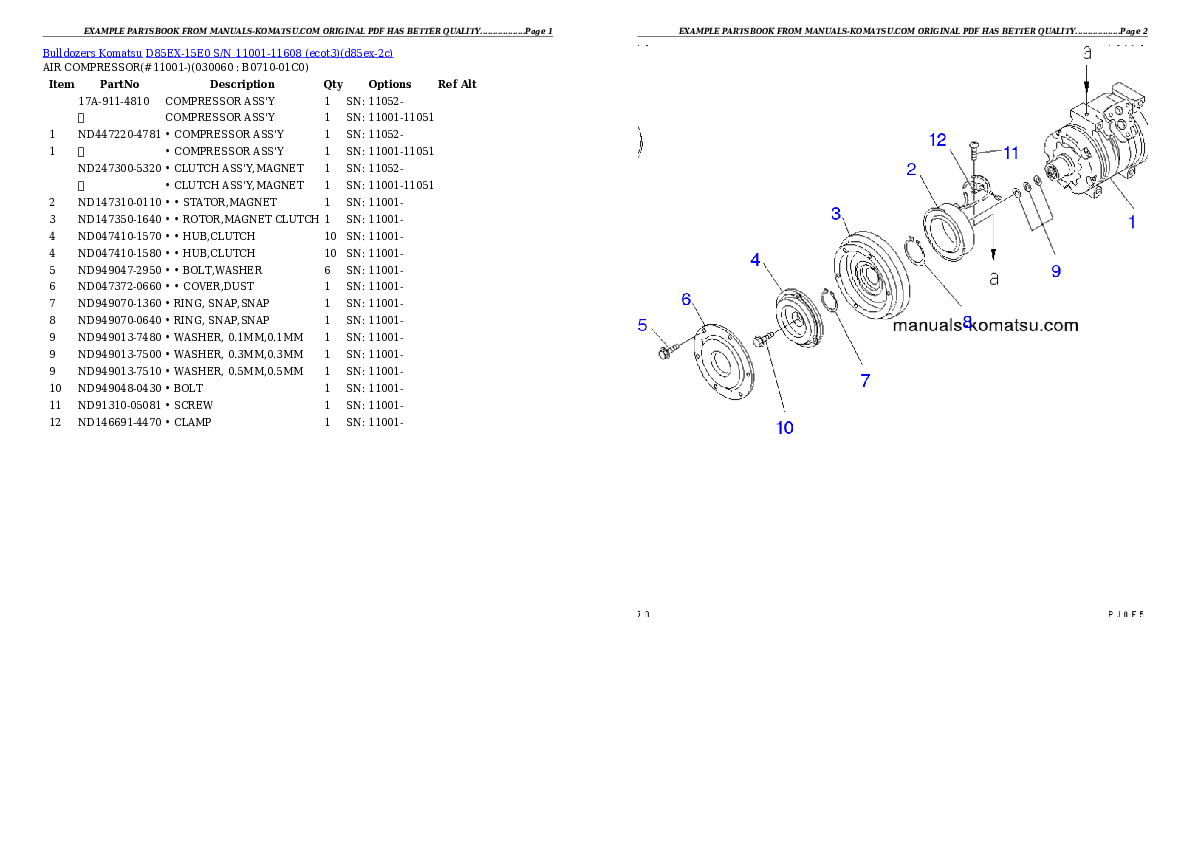Protected: D85EX-15E0 S/N 11001-11608 (ecot3) Partsbook