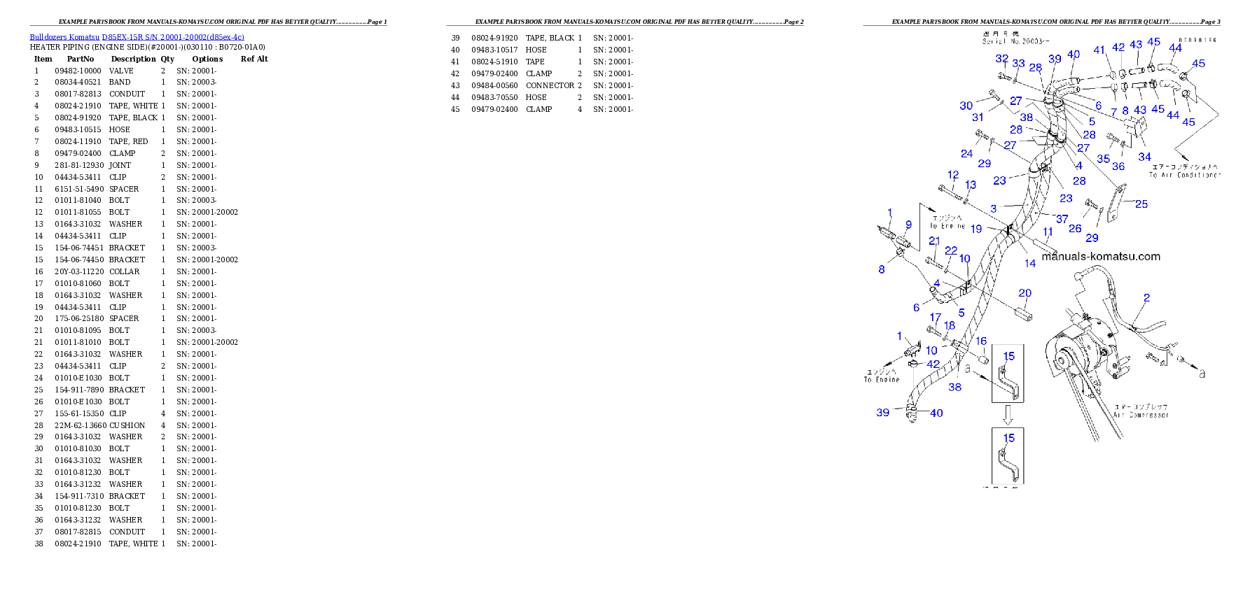 Protected: D85EX-15R S/N 20001-20002 Partsbook
