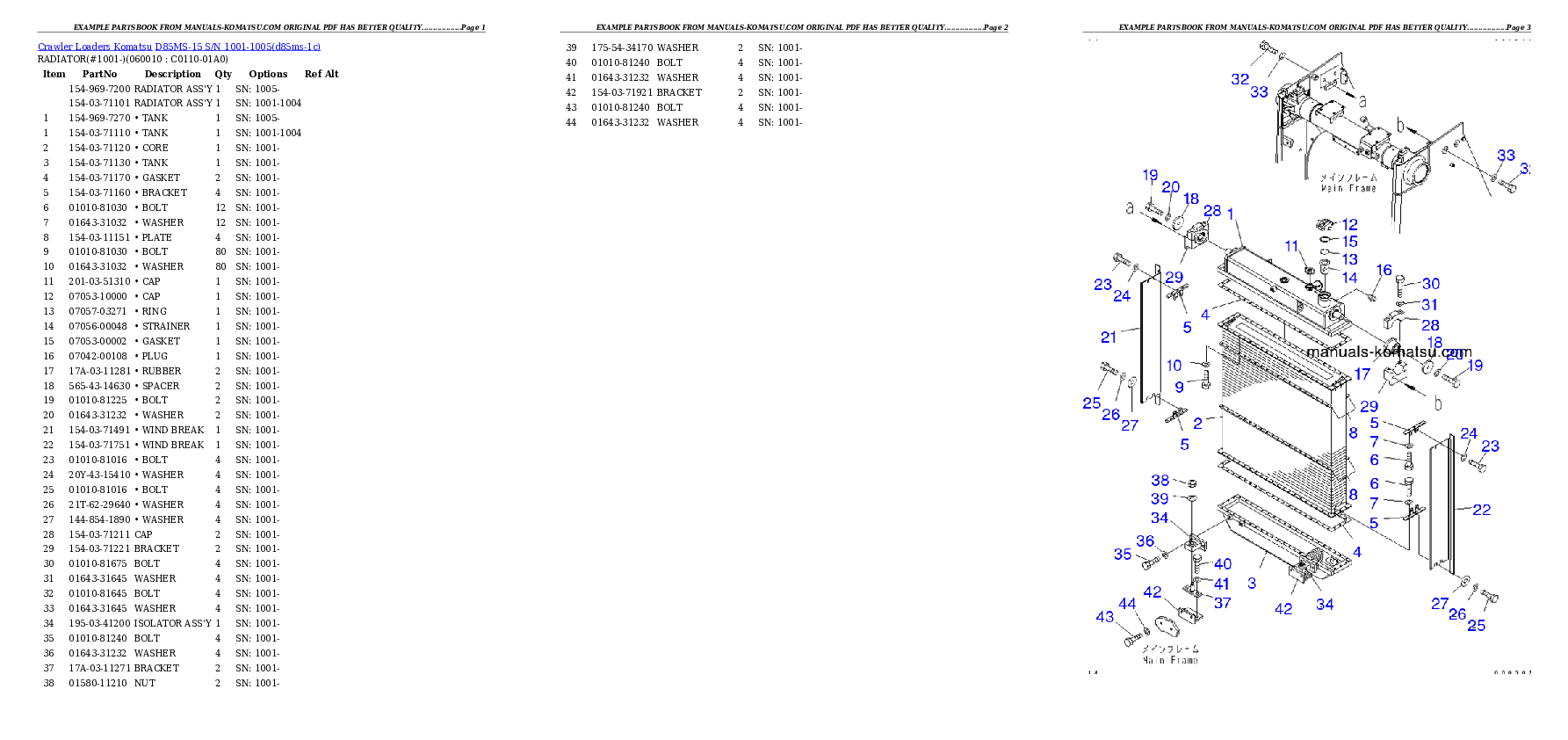 Protected: D85MS-15 S/N 1001-1005 Partsbook
