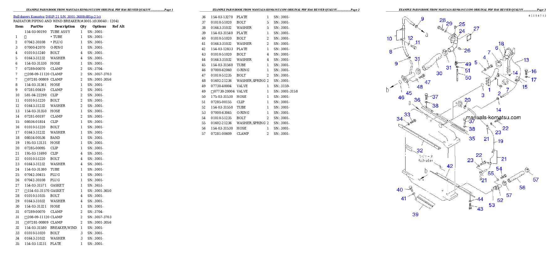 Protected: D85P-21 S/N 3001-3688 Partsbook