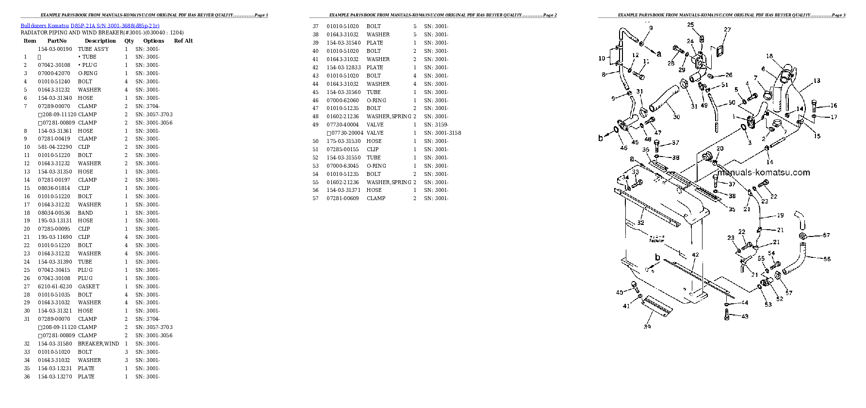 Protected: D85P-21A S/N 3001-3688 Partsbook