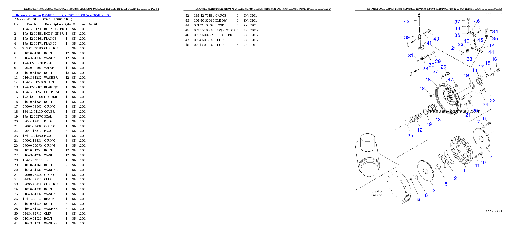 Protected: D85PX-15E0 S/N 1201-11608 (ecot3) Partsbook