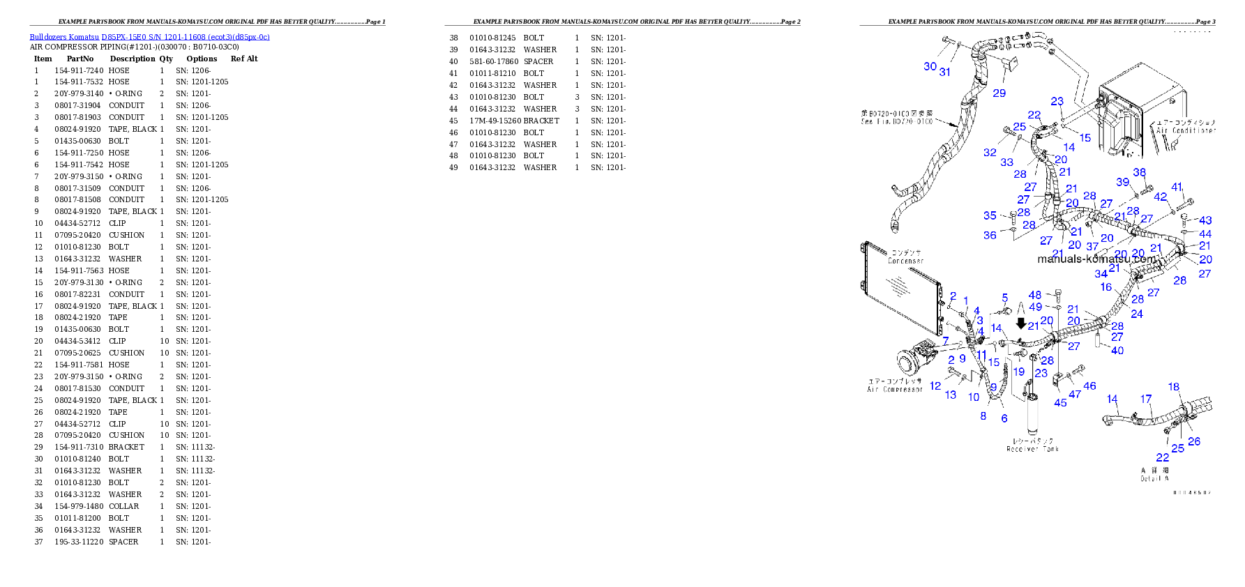Protected: D85PX-15E0 S/N 1201-11608 (ecot3) Partsbook